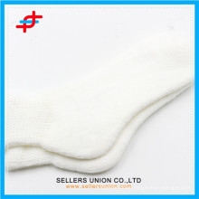 Custom white acrylic women warm tube socks for wholesales